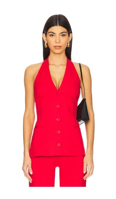 L'academie Kain Vest Top In Red