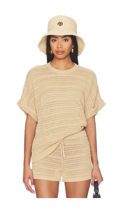L'academie Kym Openwork Top In Neutral