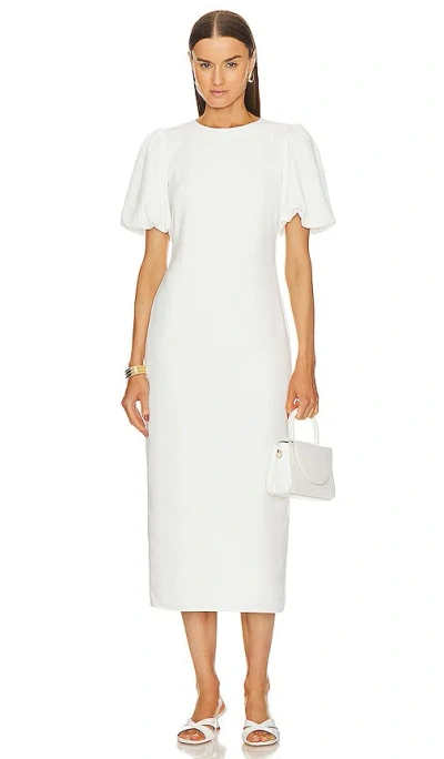 L'academie Laissa Midi Dress In White