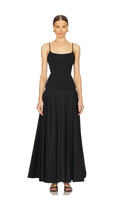 L'academie Laure Maxi Dress In Black