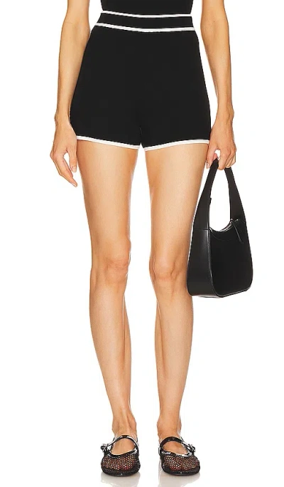 L'academie Lida Knit Shorts In Black