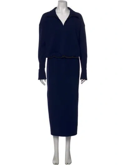 Pre-owned L'academie Long Dress In Blue