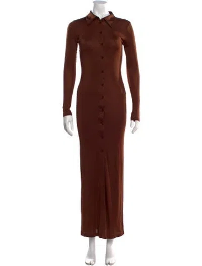 Pre-owned L'academie Long Dress In Brown