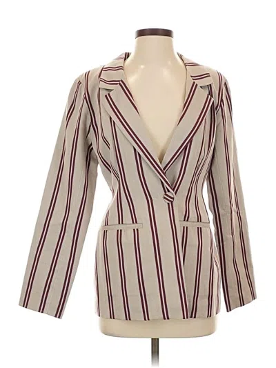 L'academie Los Angeles Blazer Jacket In Burgundy