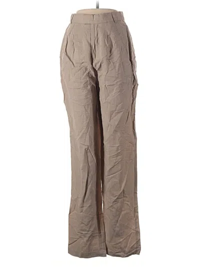 Pre-owned L'academie Los Angeles Linen Pants In Brown
