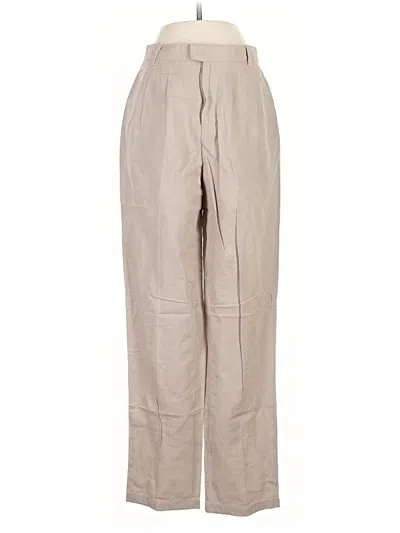 Pre-owned L'academie Los Angeles Linen Pants In Tan