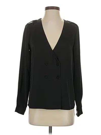 L'academie Los Angeles Long Sleeve Blouse In Black