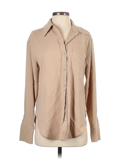 Pre-owned L'academie Los Angeles Long Sleeve Blouse In Brown