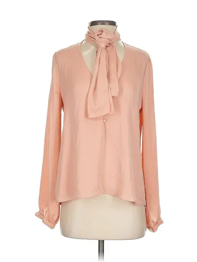 Pre-owned L'academie Los Angeles Long Sleeve Blouse In Pink