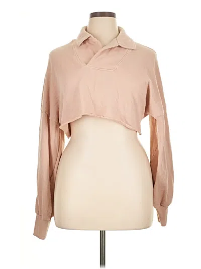 Pre-owned L'academie Los Angeles Long Sleeve Polo Shirt In Tan