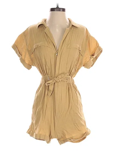 Pre-owned L'academie Los Angeles Romper In Tan