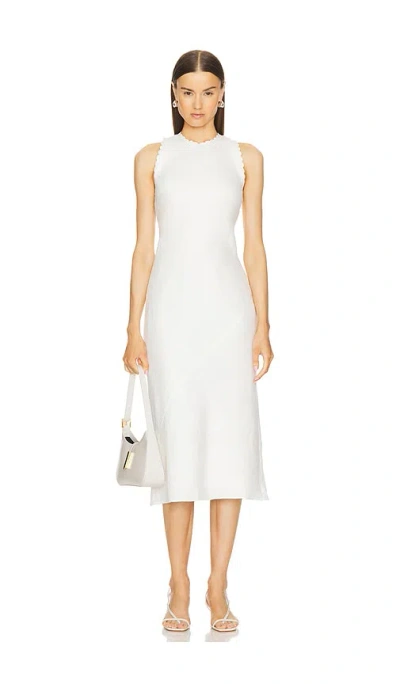 L'academie Lucie Midi Dress In Ivory