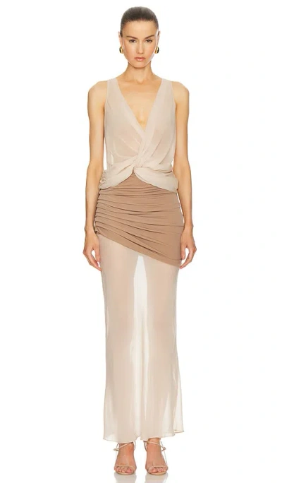 L'academie Marin Midi Dress In Neutral