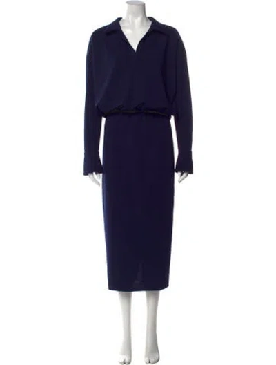 Pre-owned L'academie Midi Length Dress In Blue
