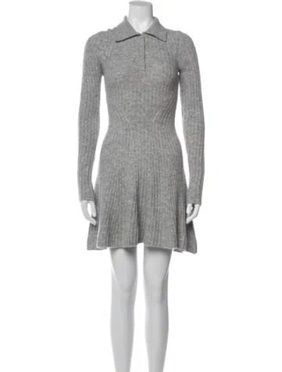 Pre-owned L'academie Mini Dress In Gray