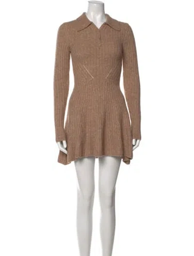Pre-owned L'academie Mini Dress In Neutral