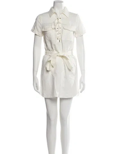 Pre-owned L'academie Mini Dress In Neutral