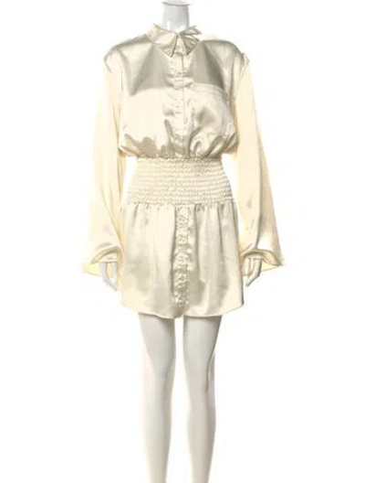 Pre-owned L'academie Mini Dress In Neutral