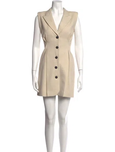 Pre-owned L'academie Mini Dress In Neutrals