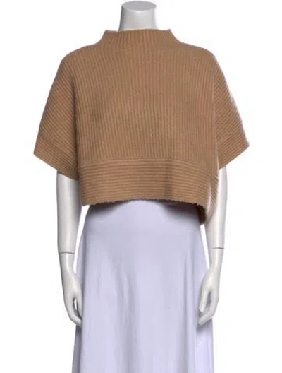 Pre-owned L'academie Mock Neck Sweater In Neutral