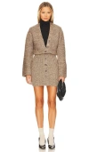 L'academie Nilsa Dress In Brown & Beige Multi