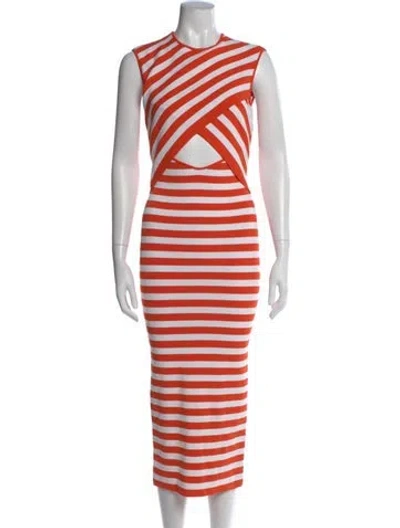 Pre-owned L'academie Nylon Long Dress In Orange