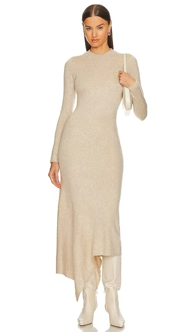 L'academie Odelya Asymmetrical Dress In Oat