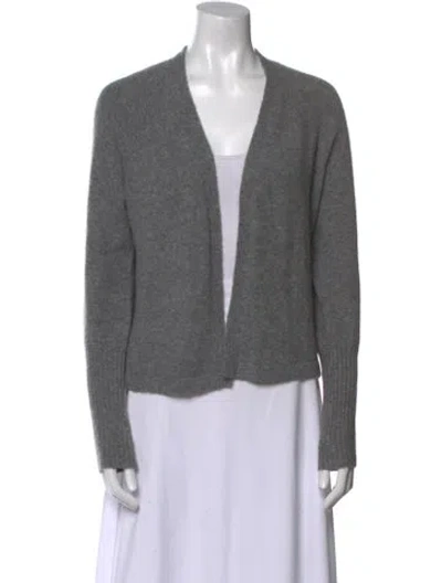 Pre-owned L'academie Open Front Sweater In Gray