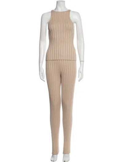 Pre-owned L'academie Pant Set In Neutrals