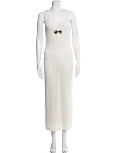 Pre-owned L'academie Patterned Long Dress In Neutrals