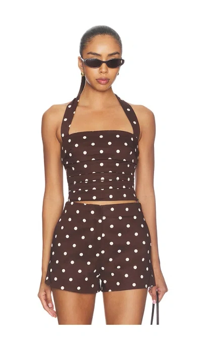 L'academie Polina Top In Brown