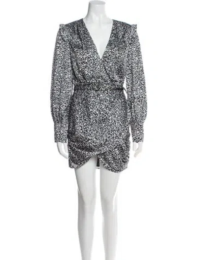 Pre-owned L'academie Printed Mini Dress In Black