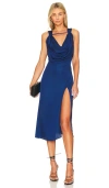 L'academie Prisca Midi Dress In Navy