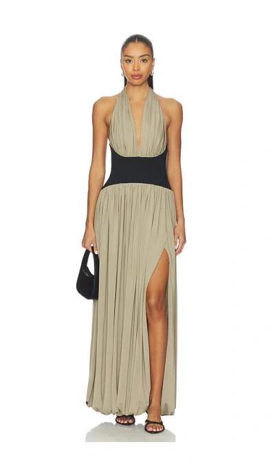 L'academie Reba Midi Dress In Green