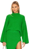 L'academie Sachiye Oversized Crewneck In Green