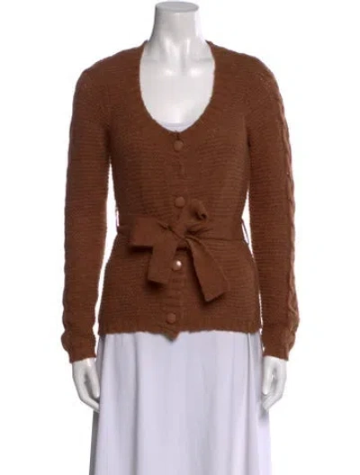 Pre-owned L'academie Scoop Neck Sweater In Brown