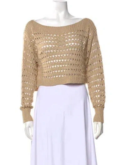 Pre-owned L'academie Scoop Neck Sweater In Neutral