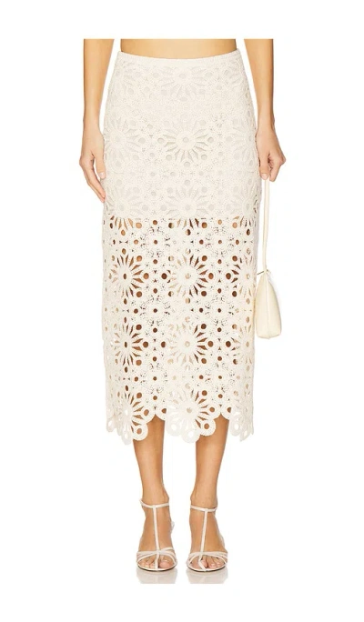 L'academie Shay Midi Skirt In Multi