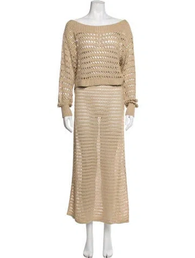 Pre-owned L'academie Skirt Set In Neutrals
