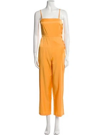 Pre-owned L'academie Square Neckline Jumpsuit In Orange