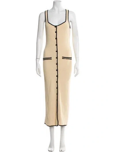 Pre-owned L'academie Square Neckline Long Dress W/ Tags In Neutral