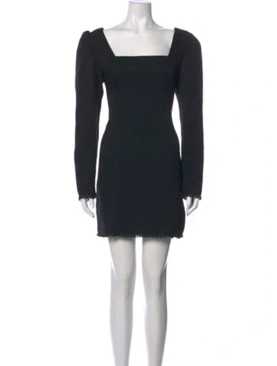 Pre-owned L'academie Square Neckline Mini Dress In Black