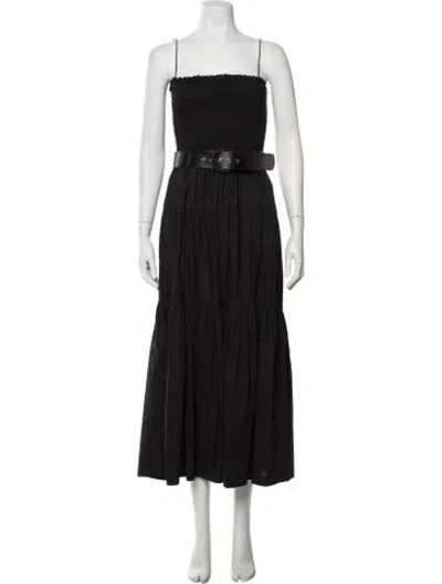 Pre-owned L'academie Strapless Long Dress In Black