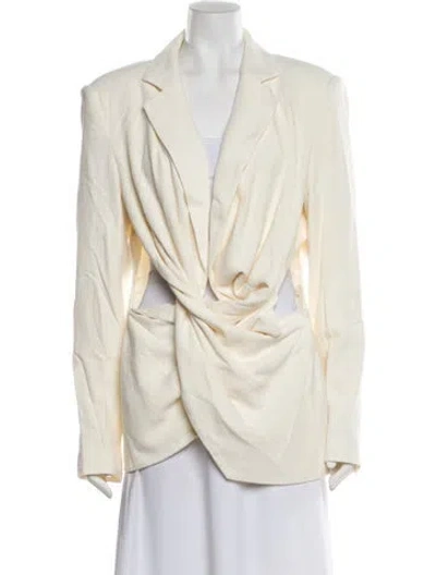 Pre-owned L'academie Striped Blazer In Neutral