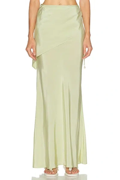 L'academie Tahlia Maxi Skirt In Green