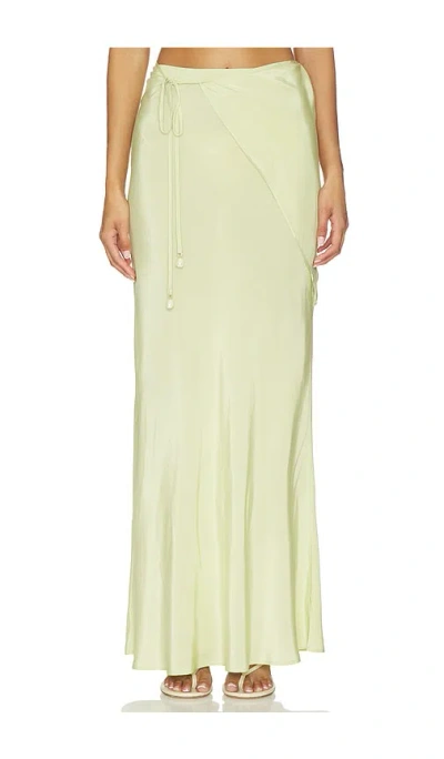 L'academie Tahlia Maxi Skirt In Green