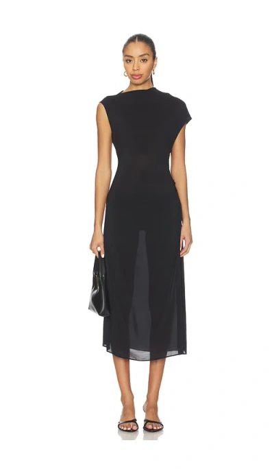 L'academie Teshi Midi Dress In Black