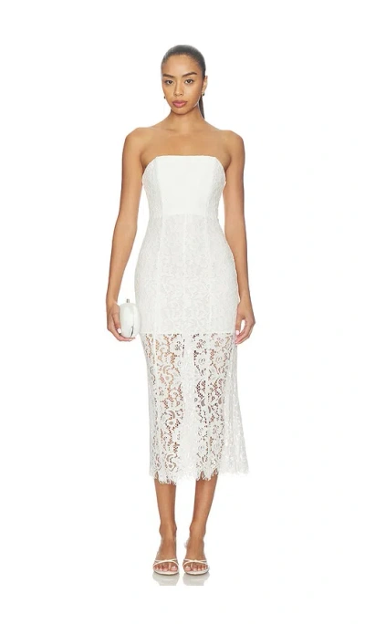 L'academie Tobi Midi Dress In White