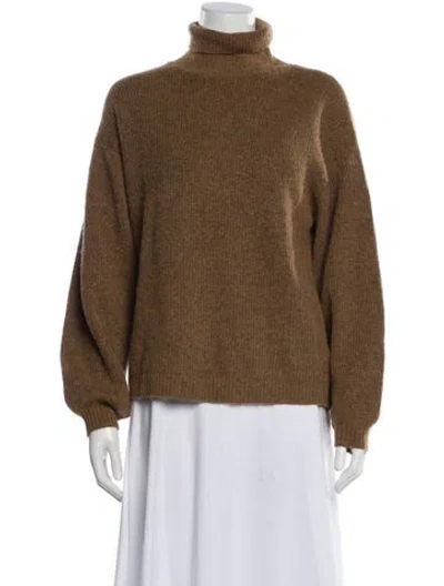 Pre-owned L'academie Turtleneck Sweater In Brown