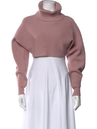 Pre-owned L'academie Turtleneck Sweater In Pink